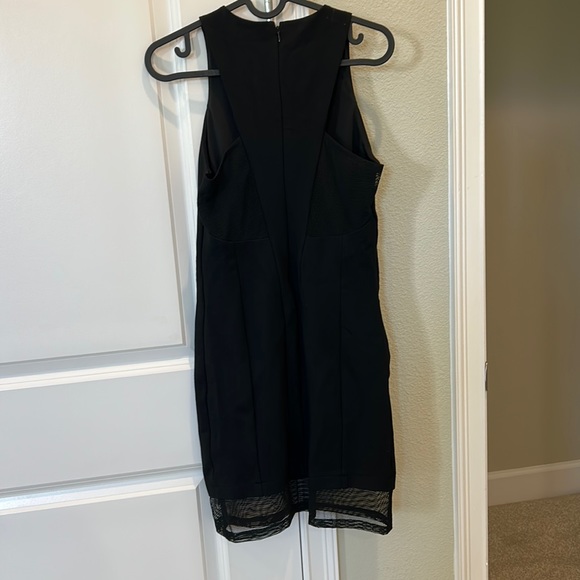 LucyParis Black bodycon Dress with mesh accents - Picture 3 of 5